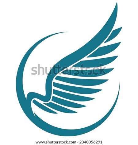 Bird wings illustration logo vector design