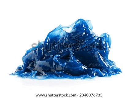 Grease, Blue premium quality synthetic lithium complex grease isolated on white background with clipping path. Royalty-Free Stock Photo #2340076735