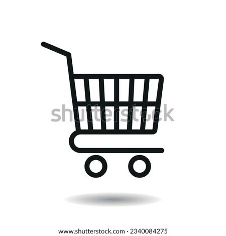 Cart icon vector illustration. Shopping icon on isolated background. Supermarket sign concept. Royalty-Free Stock Photo #2340084275
