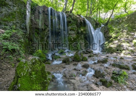 Hajsky waterfall, National Park Slovak Paradise, Slovakia Royalty-Free Stock Photo #2340086577