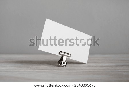 Photo of blank business card. Template for branding ID.