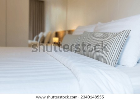 simply comfortable bedroom in Thailand. Royalty-Free Stock Photo #2340148555