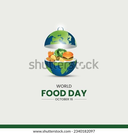 World Food Day. international food day. food day creative concept. Royalty-Free Stock Photo #2340182097