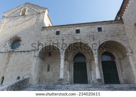 Osimo (Ancona, Marches, Italy): exterior of the medieval cathedral