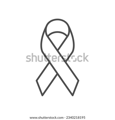Awareness ribbon line outline icon