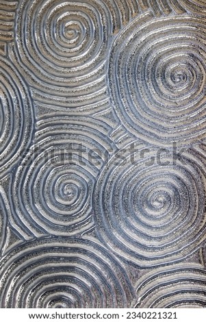 
Spiral glass background, concentric, silver gray