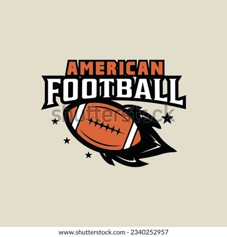 american football logo vector illustration template icon graphic design. sport of ball sign or symbol for club or league concept