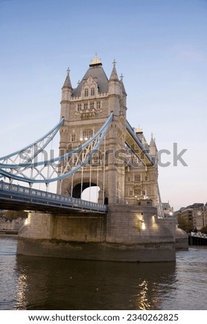 London-s famous river span, Tower Bridge, taken in the early evening.