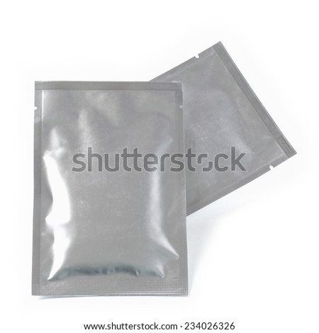 Aluminium foil package isolated on white background Royalty-Free Stock Photo #234026326