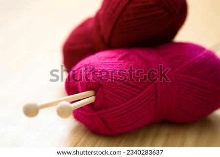 Still life of colored rolls of yarn