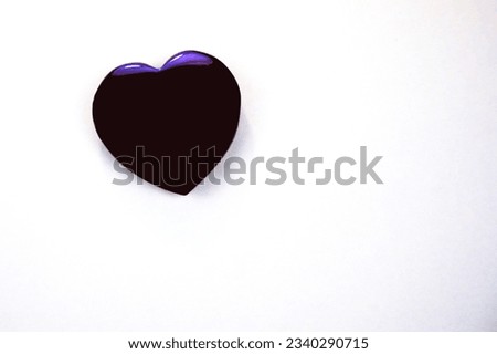 Blue heart shape isolated on white