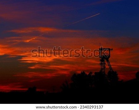 Industrial sunset sky in Poland