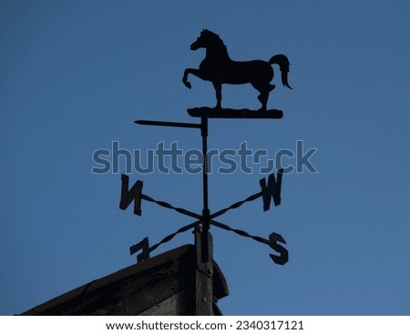 weather vane with a stallion  silhouette