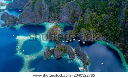 Coron Twin Lagoon El Nido Coron Island Philippines Beach Rock Sea  Palawan Royalty-Free Stock Photo #2340322785