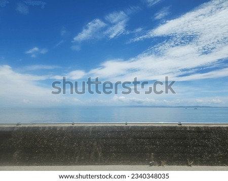 A picture of the sea in summer. It's useful when you want to create a refreshing atmosphere or when you need a photo of the sea.

