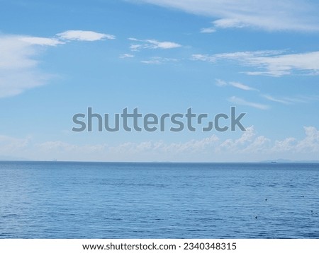 A picture of the sea in summer. It's useful when you want to create a refreshing atmosphere or when you need a photo of the sea.

