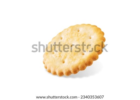 Graham cracker with salt on a white isolated background. toning. selective focus Royalty-Free Stock Photo #2340353607