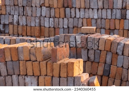 bricks neatly arranged on the outside
