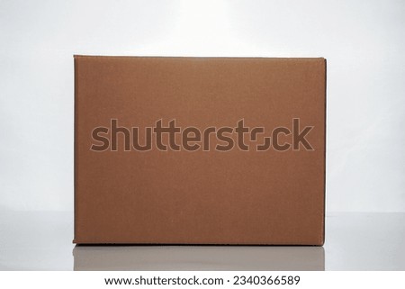 The box gift and present for store delivery to clients and shipping at ecommerce online buy and sale package language or iteams with white background.