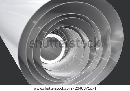 aluminum metal coils isolated by black background