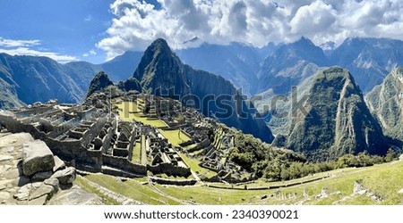 Machu Picchu, ancient civilizations of Peru. Royalty-Free Stock Photo #2340390021