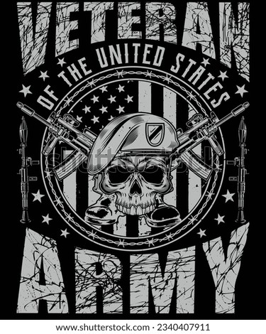 Veteran of the united states army t shirt  design