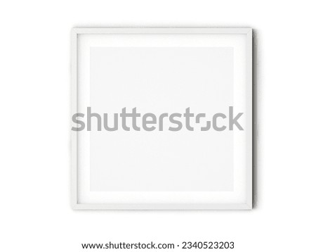 blank square frame mockup with white background Royalty-Free Stock Photo #2340523203
