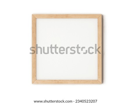 blank square frame mockup with white background Royalty-Free Stock Photo #2340523207