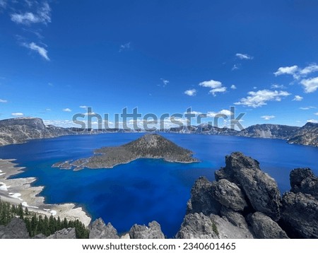 Crater lake, The deepest lake in America Royalty-Free Stock Photo #2340601465