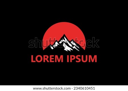 Mountain logo template design vector