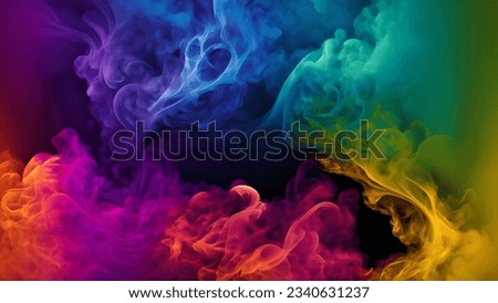 Colorful Vapor Smoke Background, realistic smoke with various colors Royalty-Free Stock Photo #2340631237
