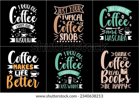 Coffee bundle vector t-shirt design