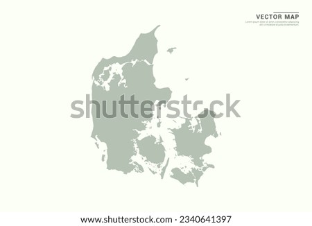 Denmark map of green vector modern. Royalty-Free Stock Photo #2340641397