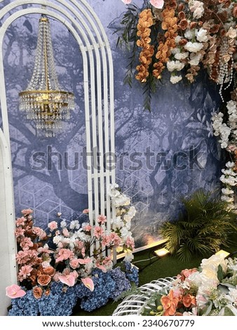 Flower decoration for photo backdrop