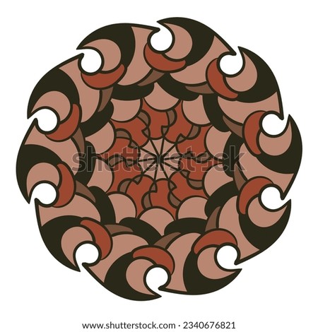 Abstract mandala ornament. Coloful decorative vector illustration.
