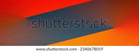Fiery red brown burnt orange copper black abstract background. Geometric shape. Color gradient. 3d effect. Noise rough grungy grain. Neon light metallic. Design. Template. Web banner. Wide. Panoramic. Royalty-Free Stock Photo #2340678019