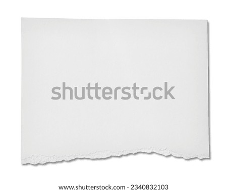 collection of  white ripped pieces of paper on white background. each one is shot separately Royalty-Free Stock Photo #2340832103