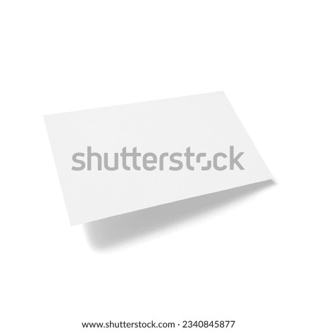 Blank business card mockup isolated on a white background