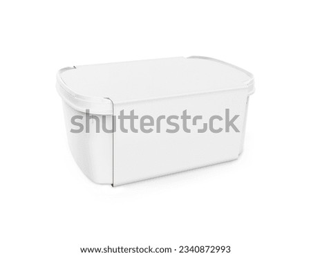 Blank Ice Cream White Container mockup Isolated on a white background