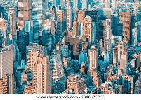 The skyline of New York City, United States Royalty-Free Stock Photo #2340879733
