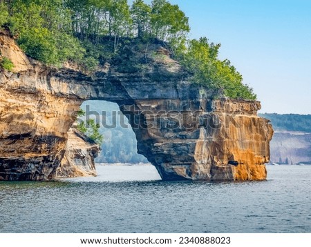 Pictured Rocks National Lakeshore on Lake Superior on the Upper Peninsula of Michigan USA