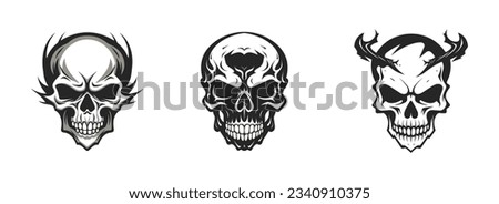 Day of the dead skull isolated on white vector illustration