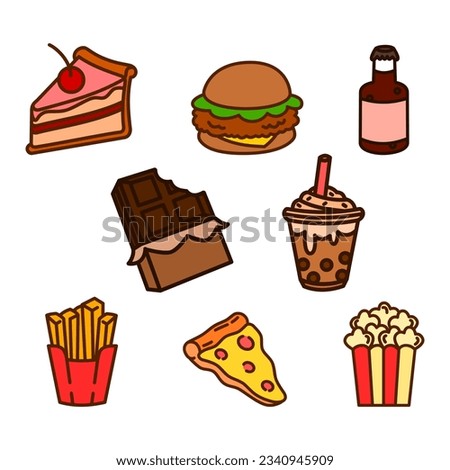 Food icon vector collection set