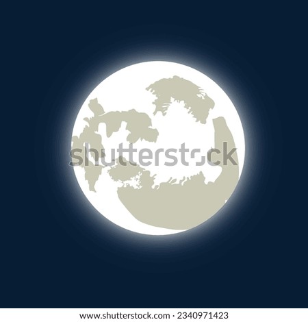 3d moon light with night mood 
