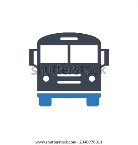School bus icon on white background