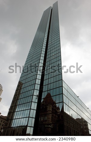 The way this building in Boston was photographed make it look like one of its sides is missing. This is how the actual photo came out.