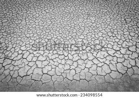 Dried and Cracked ground soil texture