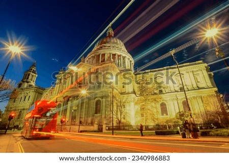 London st paul's cathedral in night