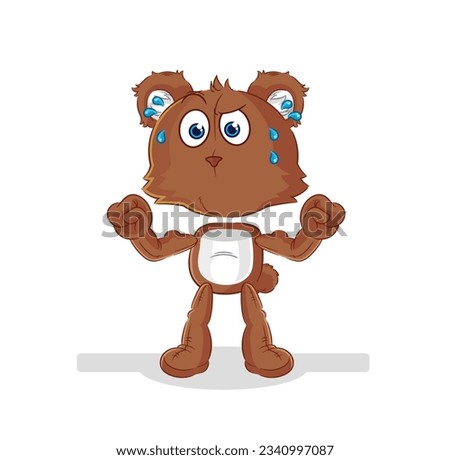 the bear muscular cartoon. cartoon mascot vector