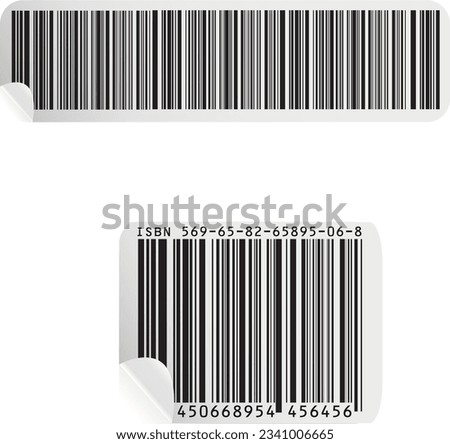 Barcode realistic vector icon isolated. Bar code 